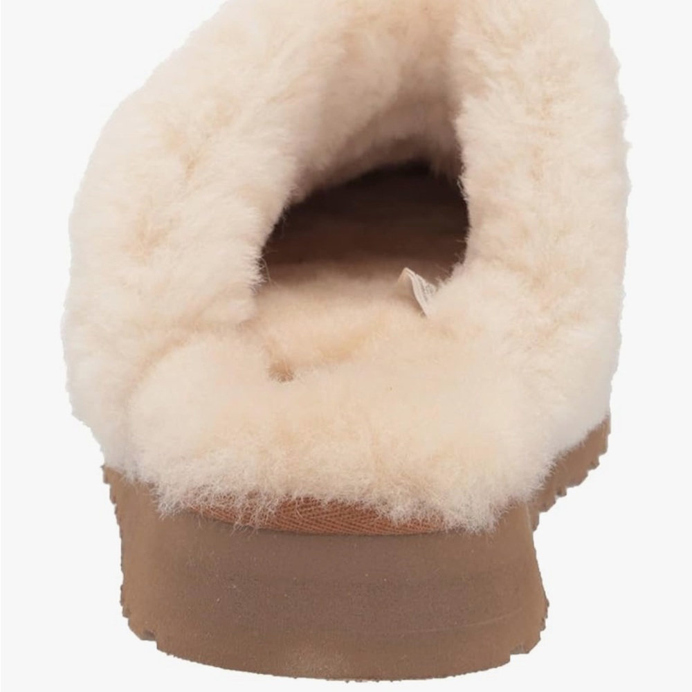 UGG Women's Disquette chestnut Shearling slip ons - Picture 4 of 17